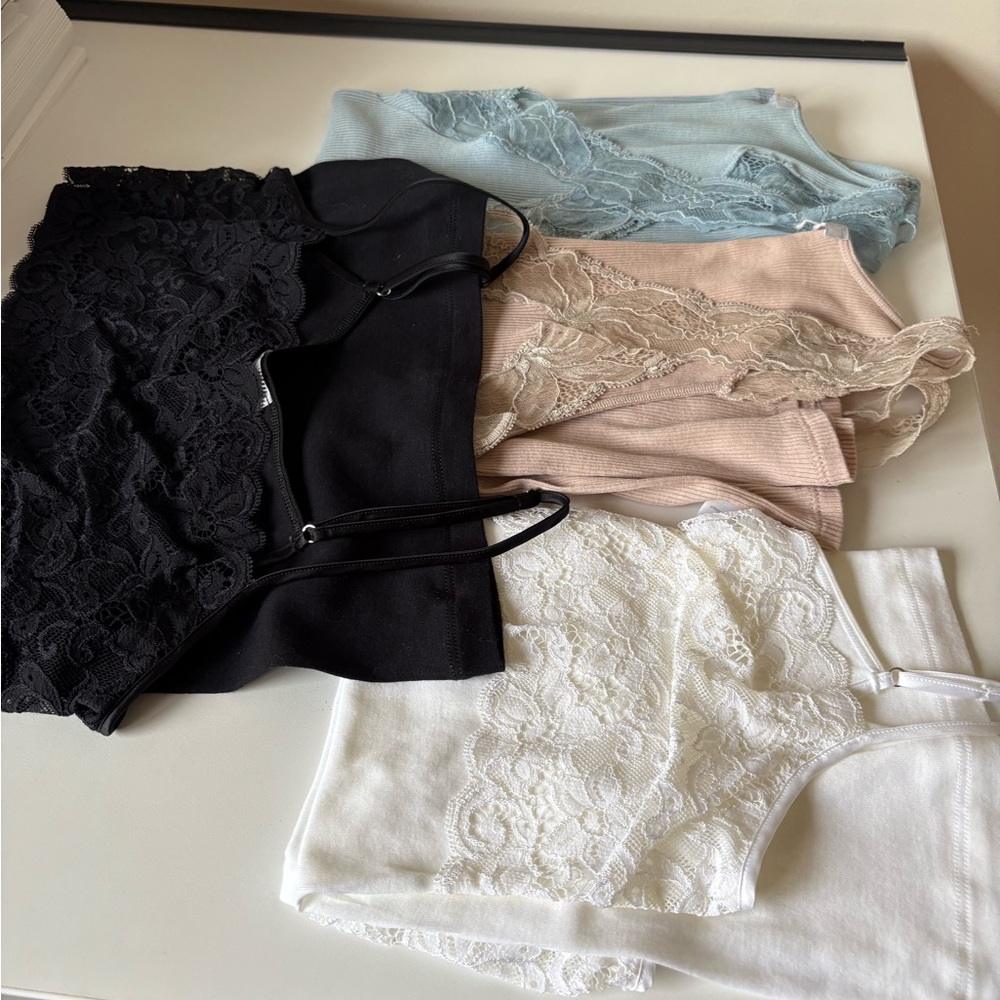 Hanro almost new , Lace Trim Camisoles, price is for 4 camisoles
